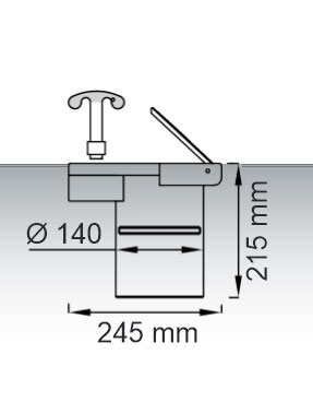 Dibujo técnico base extraíble bolardos A-Flex