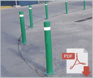 Bollards-flexible-a-resist-B-installed-demarcate-road